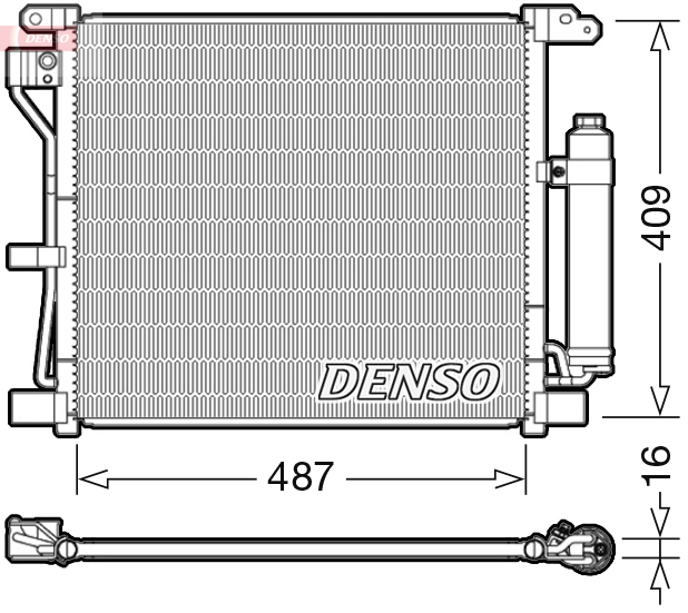 DENSO Kondensor, klimaanlæg dcn46019 for NISSAN