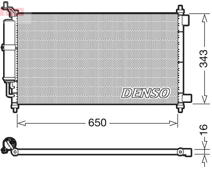 DENSO Kondensor, klimaanlæg dcn46020 for NISSAN