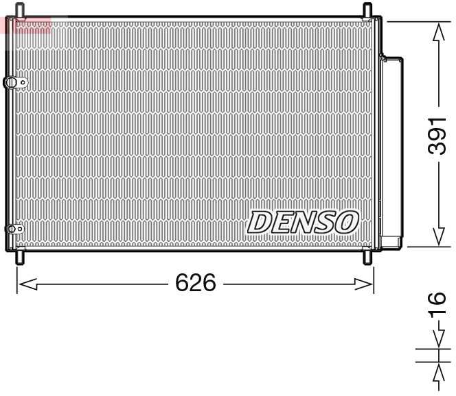 DENSO Kondensor, klimaanlæg dcn50041 for TOYOTA
