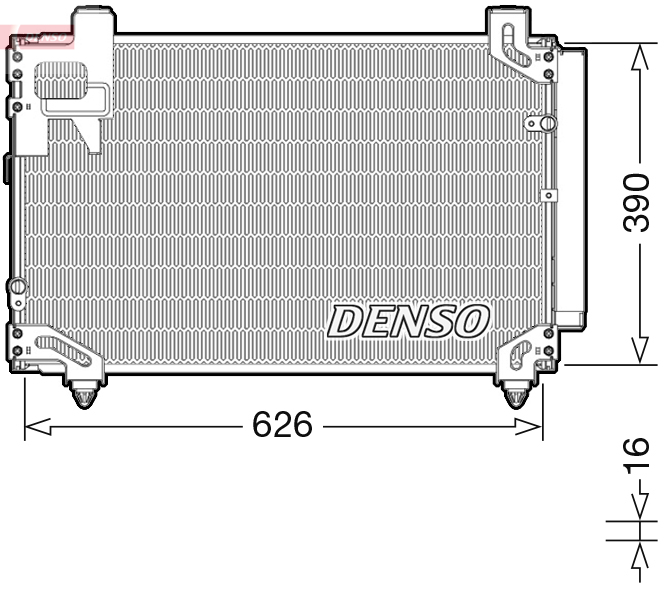 DENSO Kondensor, klimaanlæg dcn50044 for TOYOTA