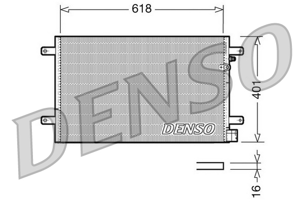 DENSO Kondensor, klimaanlæg dcn02006 for VW VAG