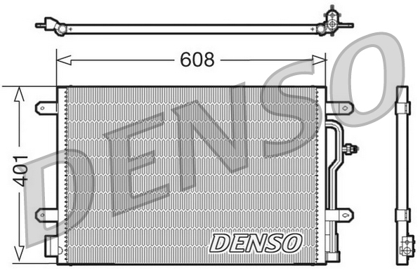 DENSO Kondensor, klimaanlæg dcn02011 for VAG
