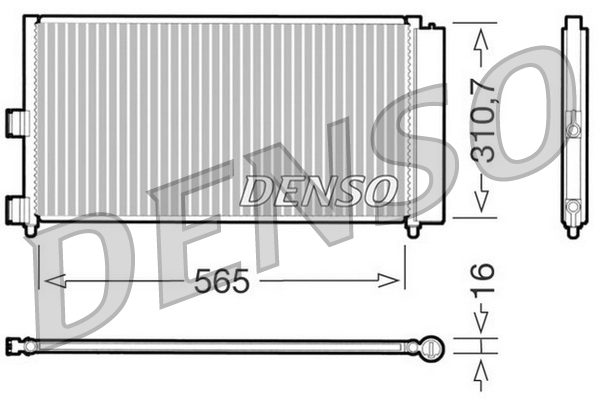 DENSO Kondensor, klimaanlæg dcn09070 for LANCIA FIAT