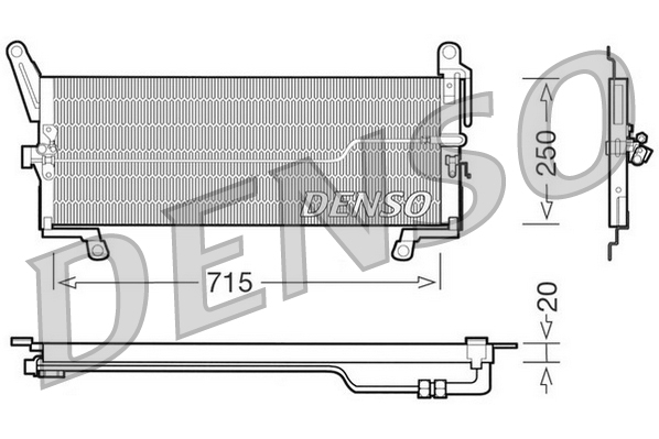 DENSO Kondensor, klimaanlæg dcn09098 for FIAT