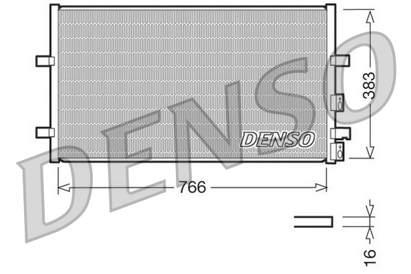 DENSO Kondensor, klimaanlæg dcn10009 for FORD