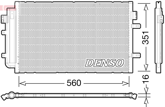 DENSO Kondensor, klimaanlæg dcn12005 for IVECO