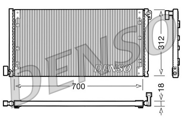 DENSO Kondensor, klimaanlæg dcn12001 for IVECO
