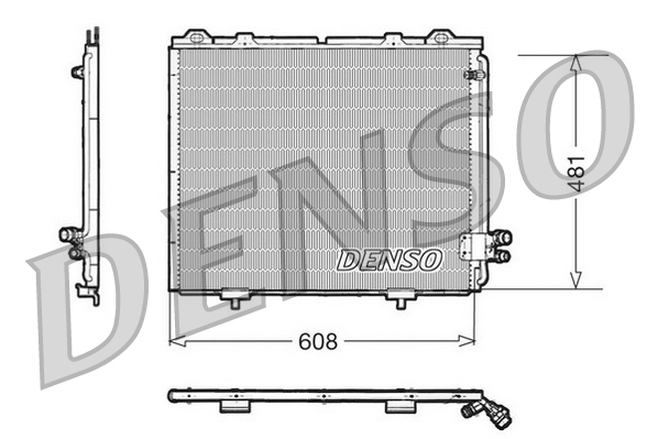 DENSO Kondensor, klimaanlæg dcn17017 for MERCEDES-BENZ