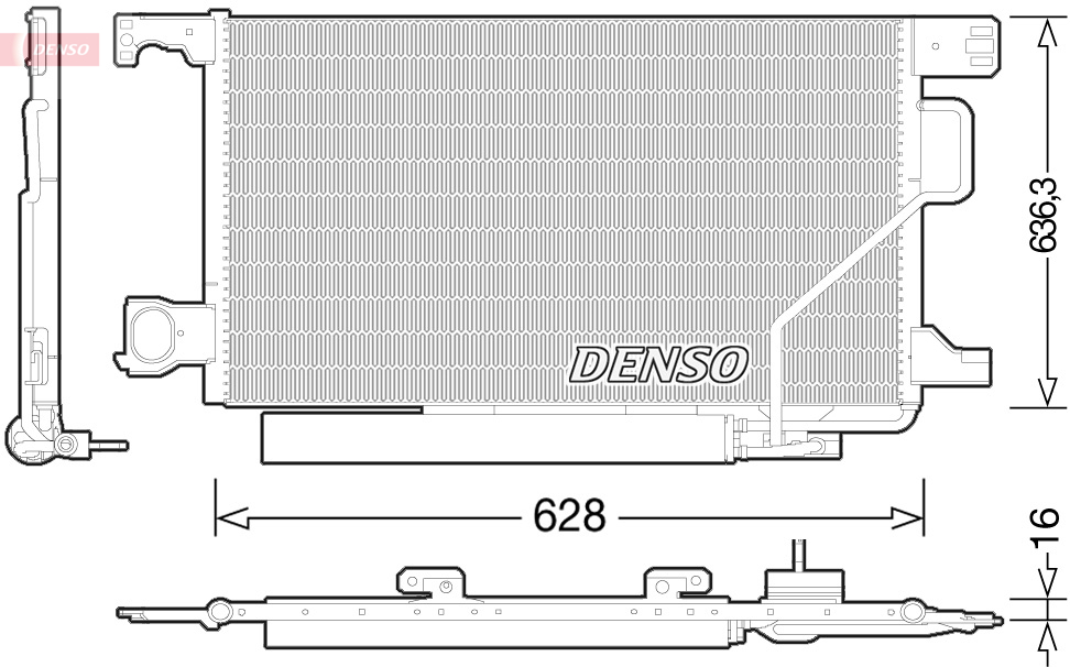 DENSO Kondensor, klimaanlæg dcn17023 for MERCEDES-BENZ