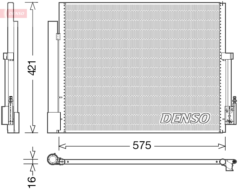 DENSO Kondensor, klimaanlæg dcn20036 for OPEL VAUXHALL