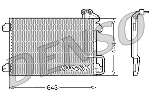 DENSO Kondensor, klimaanlæg dcn23013 for RENAULT