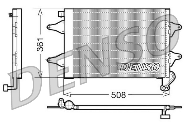 DENSO Kondensor, klimaanlæg dcn27004 for VAG VW DACIA