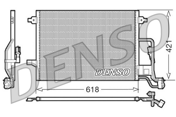 DENSO Kondensor, klimaanlæg dcn32018 for VW VAG