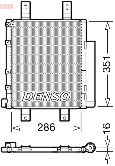 DENSO Kondensor, klimaanlæg dcn35005 for DAIHATSU