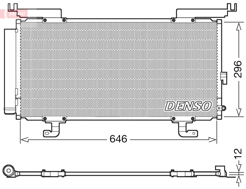 DENSO Kondensor, klimaanlæg dcn36004 for SUBARU