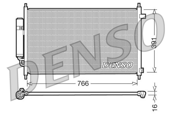 DENSO Kondensor, klimaanlæg dcn40004 for HONDA