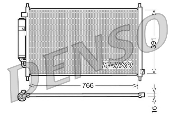 DENSO Kondensor, klimaanlæg dcn40005 for HONDA