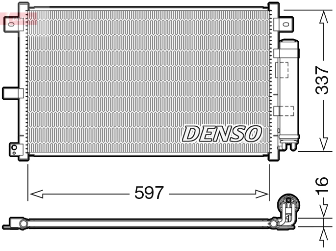 DENSO Kondensor, klimaanlæg dcn44001 for MAZDA
