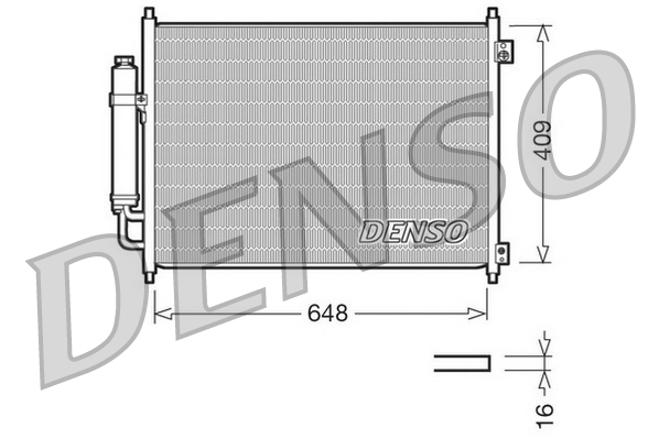 DENSO Kondensor, klimaanlæg dcn46001 for NISSAN