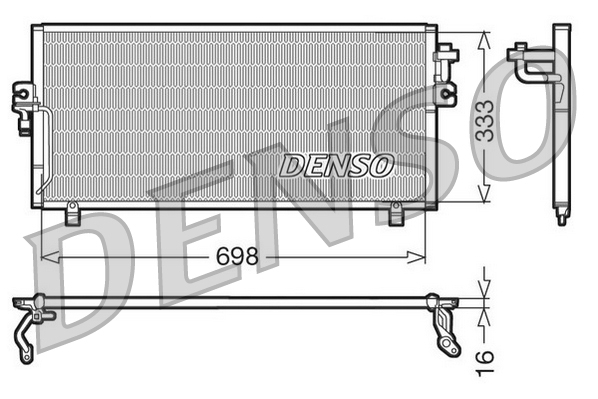 DENSO Kondensor, klimaanlæg dcn46010 for NISSAN