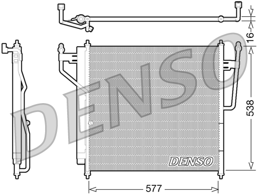 DENSO Kondensor, klimaanlæg dcn46017 for NISSAN INFINITI