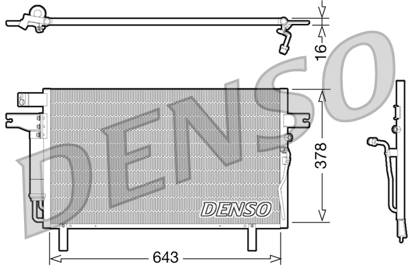 DENSO Kondensor, klimaanlæg dcn46016 for NISSAN INFINITI