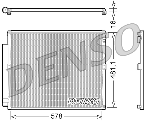 DENSO Kondensor, klimaanlæg dcn50017 for LEXUS TOYOTA