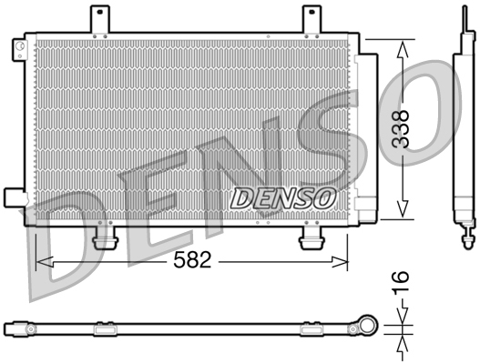 DENSO Kondensor, klimaanlæg dcn47002 for SUZUKI FIAT