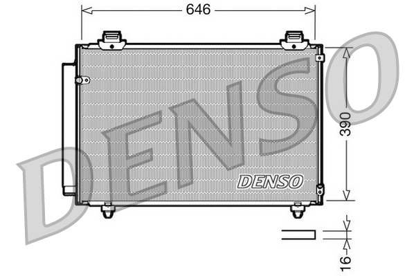 DENSO Kondensor, klimaanlæg dcn50035 for TOYOTA