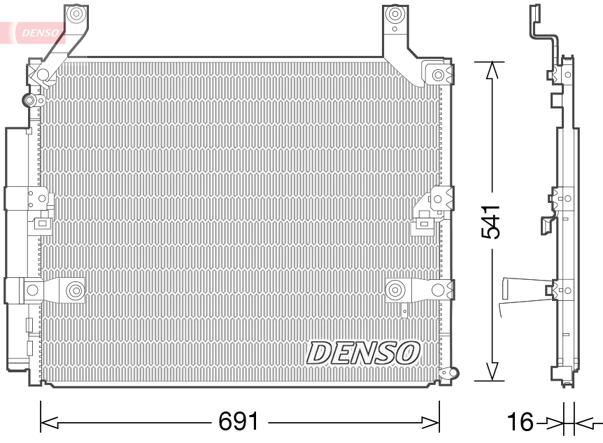 DENSO Kondensor, klimaanlæg dcn50032 for LEXUS