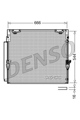 DENSO Kondensor, klimaanlæg dcn50036 for LEXUS