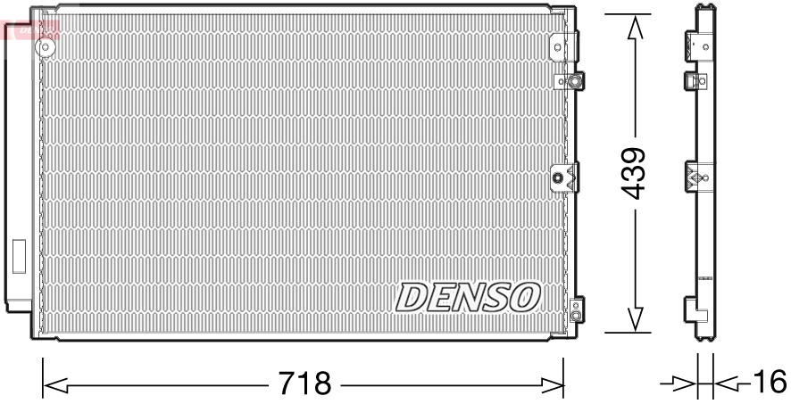DENSO Kondensor, klimaanlæg dcn51011 for LEXUS