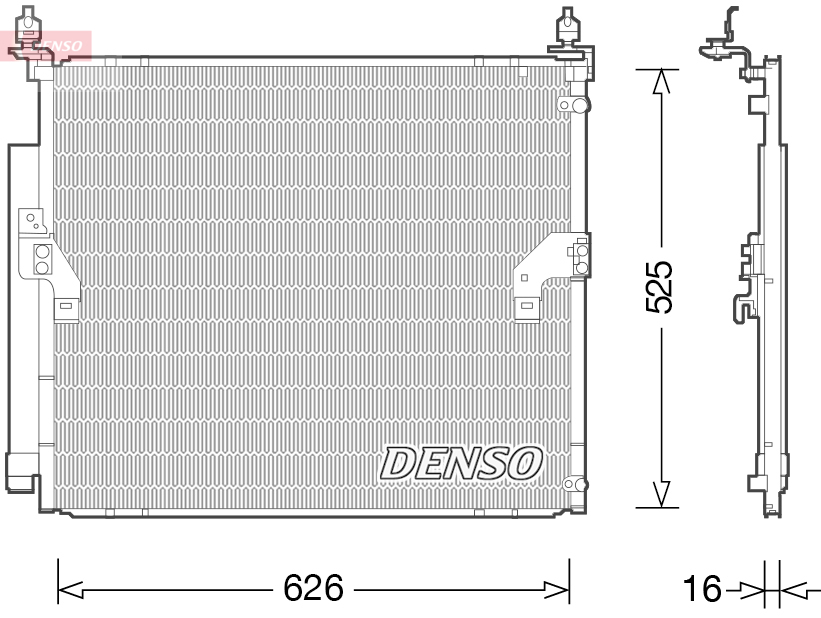 DENSO Kondensor, klimaanlæg dcn50034 for TOYOTA