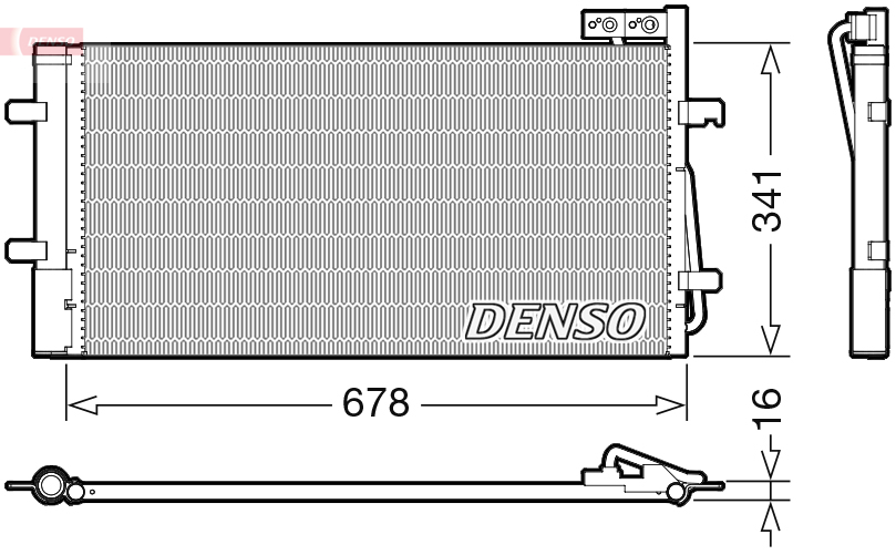 DENSO Kondensor, klimaanlæg dcn02035 for VAG