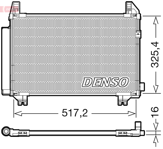 DENSO Kondensor, klimaanlæg dcn50107 for TOYOTA