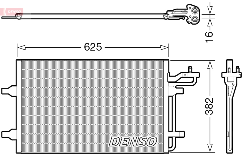 DENSO Kondensor, klimaanlæg dcn33009 for VOLVO