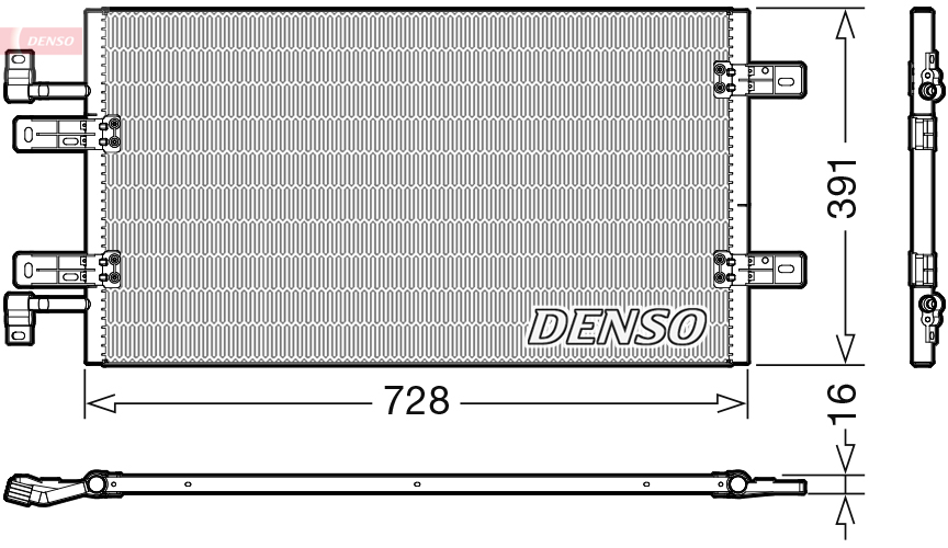 DENSO Kondensor, klimaanlæg dcn20019 for OPEL VAUXHALL NISSAN RENAULT