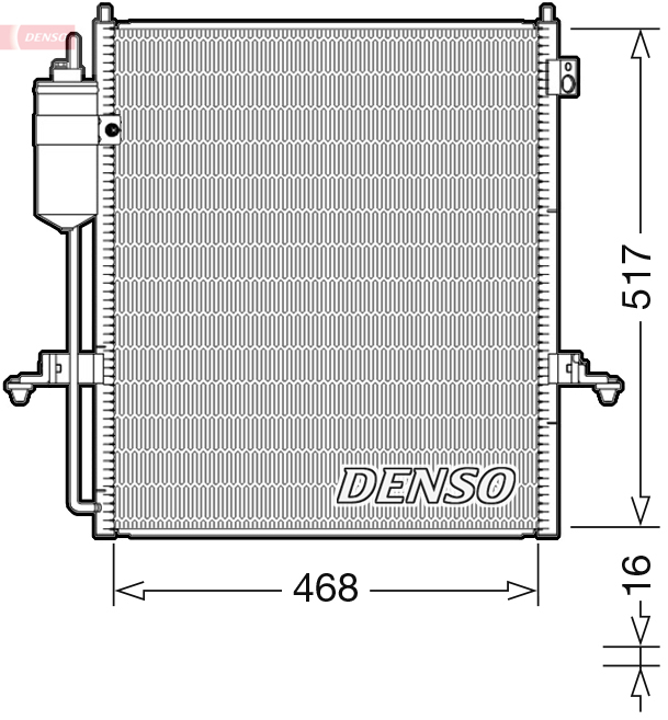 DENSO Kondensor, klimaanlæg dcn45004 for MITSUBISHI