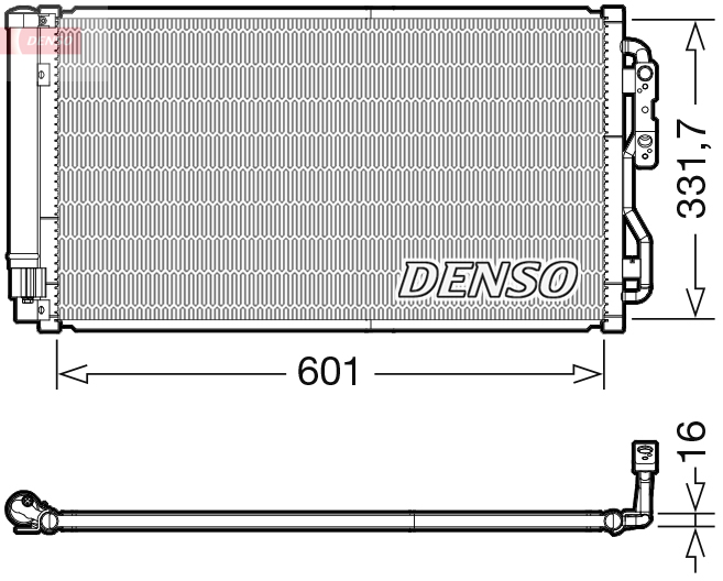 DENSO Kondensor, klimaanlæg dcn05033 for BMW