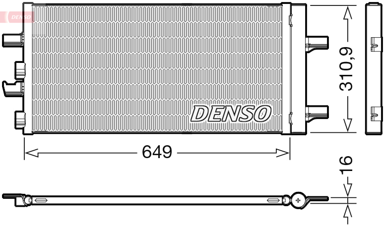 DENSO Kondensor, klimaanlæg dcn05104 for MINI