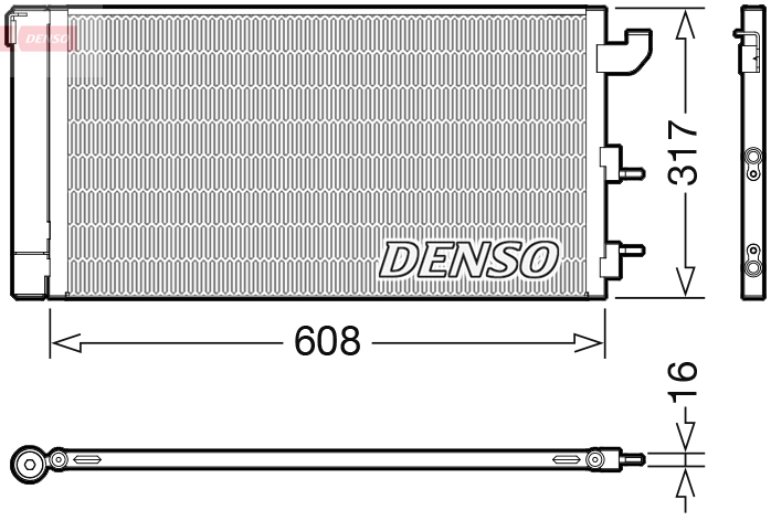 DENSO Kondensor, klimaanlæg dcn09144 for FIAT