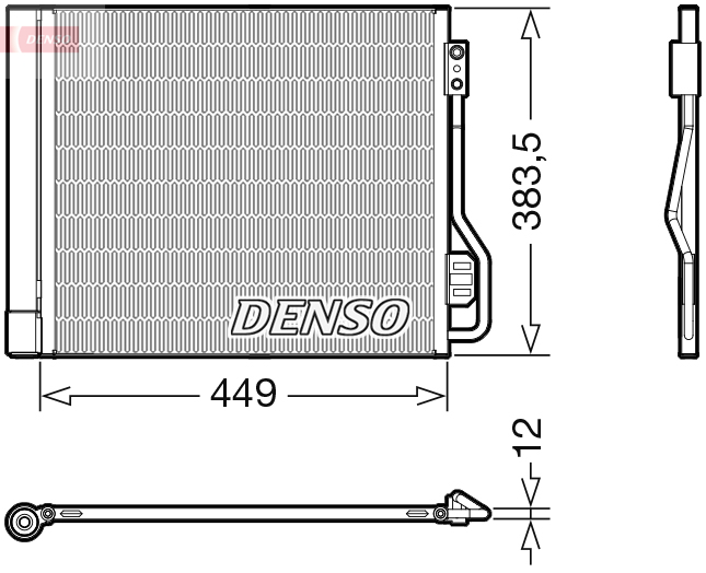 DENSO Kondensor, klimaanlæg dcn16002 for SMART