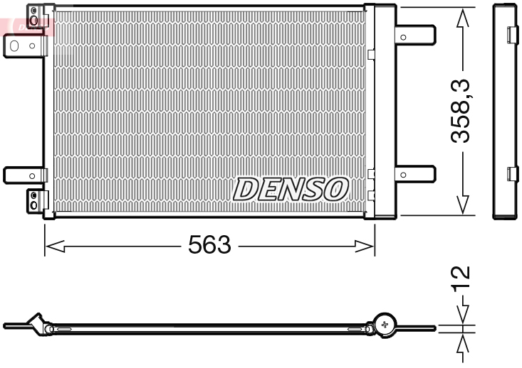 DENSO Kondensor, klimaanlæg dcn21032 for PEUGEOT OPEL