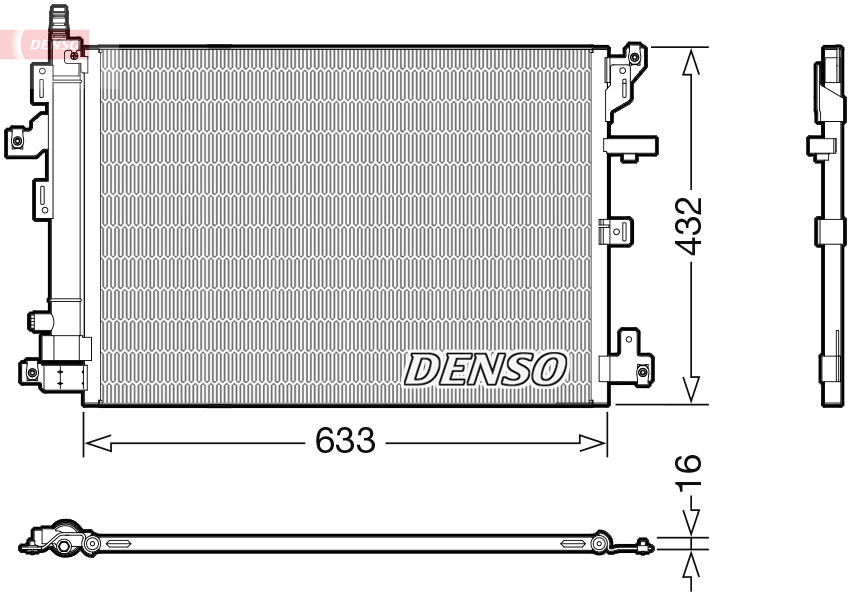 DENSO Kondensor, klimaanlæg dcn33012 for VOLVO