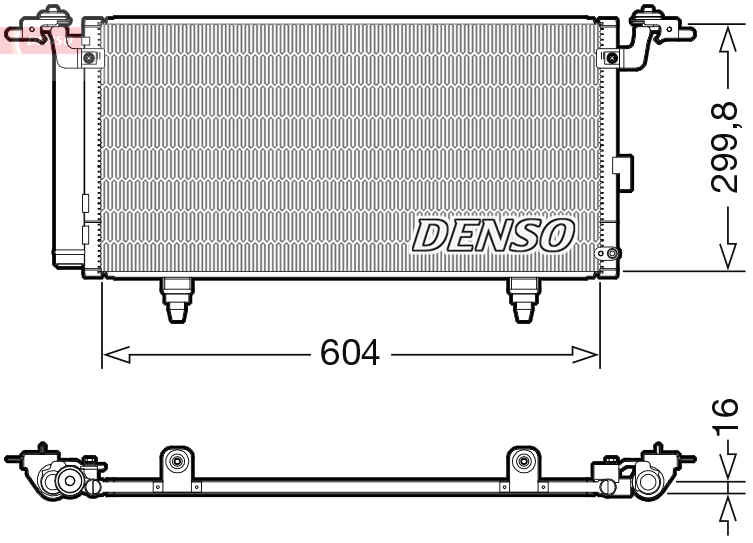 DENSO Kondensor, klimaanlæg dcn36005 for SUBARU