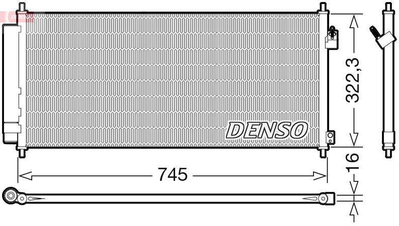 DENSO Kondensor, klimaanlæg dcn40026 for HONDA