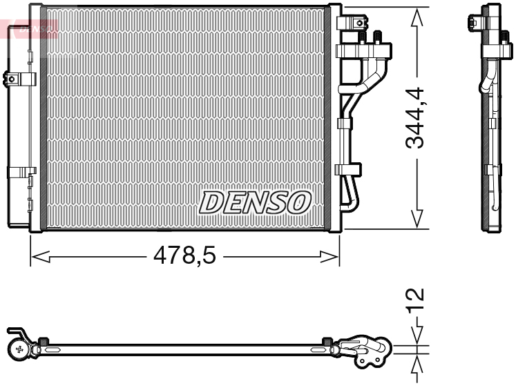DENSO Kondensor, klimaanlæg dcn43006 for KIA
