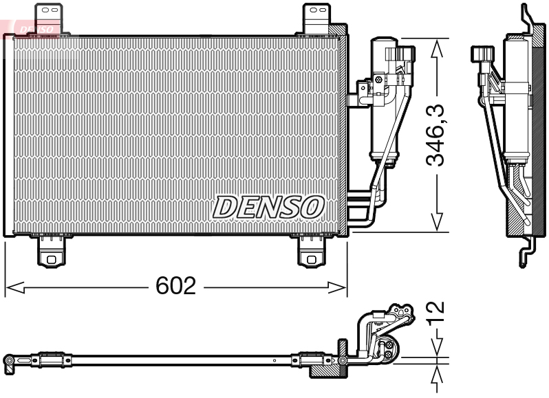 DENSO Kondensor, klimaanlæg dcn44017 for MAZDA