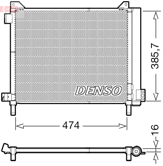 DENSO Kondensor, klimaanlæg dcn46030 for NISSAN