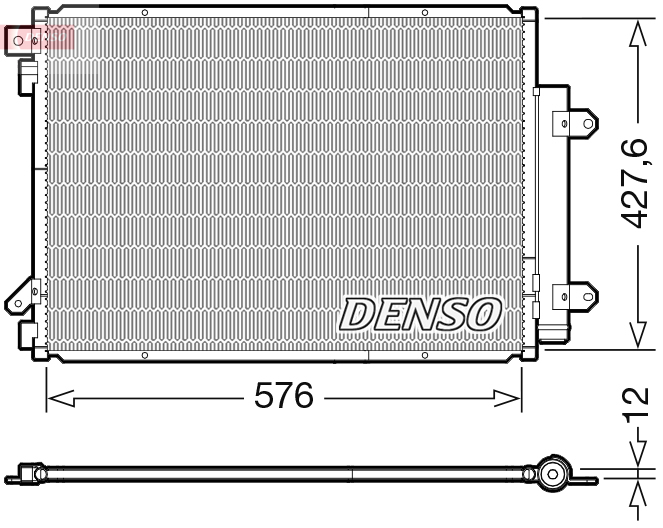 DENSO Kondensor, klimaanlæg dcn47008 for SUZUKI